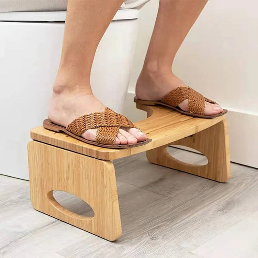 Collapsible Toilet Squat Stool Bamboo
