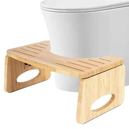 Collapsible Toilet Squat Stool Bamboo